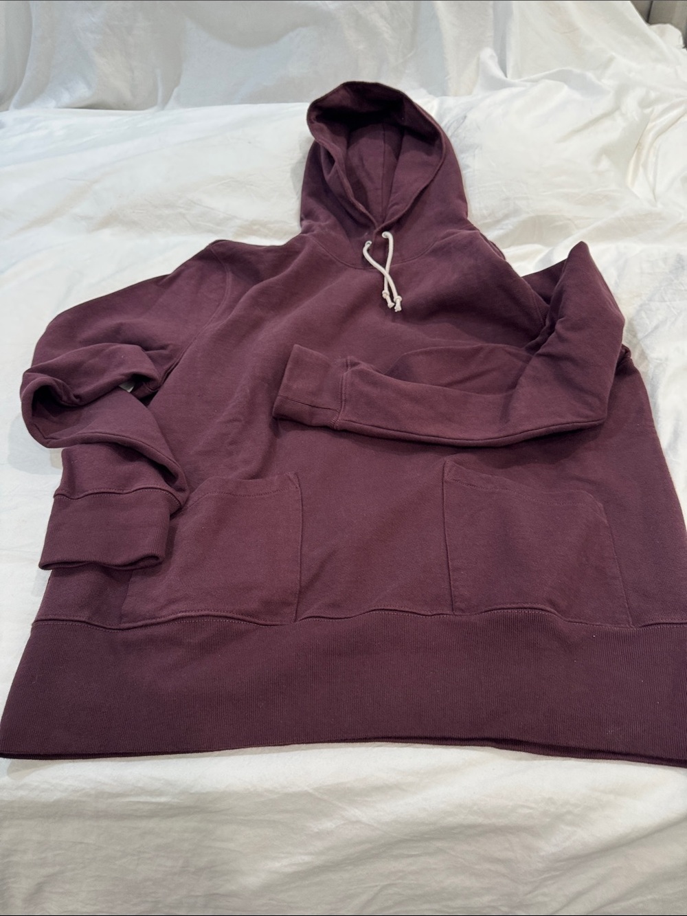 Wallace & Barnes Classic Pullover Hoodie - Maroon,100% Cotton